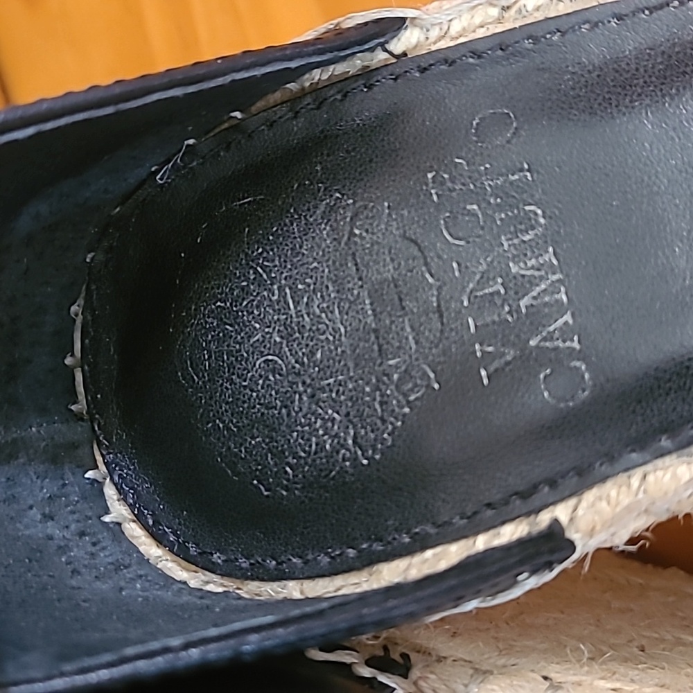 Vince Camuto Soft Leather Espadrille Wedge Sandals - Picture 9 of 11